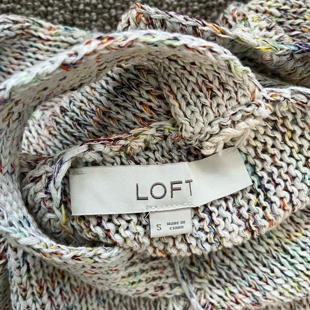 Loft Rainbow & White Variegated Sweater - Picture 8 of 9
